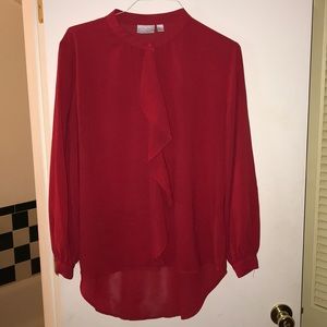 Vibrant red bisou bisou blouse!